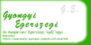 gyongyi egerszegi business card